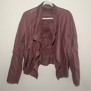 Women's Mauve Pleather Jacket